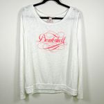 Victoria's Secret  Bombshell Top XL White Burnout Semi Sheer Long Sleeve‎ Photo 1