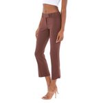 Amanda Uprichard  Paris Pants Medium Brown Cropped Low Rise Clean Girl Fall Chic Photo 4