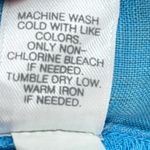 J. Jill Love Linen XS Linen Button Down Shirt in Turquoise Blue Photo 6