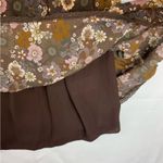 Wilfred size small grace midi sun dress brown white floral square neck boho Photo 11