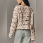 Anthropologie NWT Current Air Crochet Cardigan Sweater - ivory - one size / ALL Photo 4