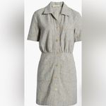 SEESUN Tanhoni Linen Cotton Shirt Dress In Color Whiblack Size L White Size L Photo 2