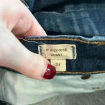 Madewell  9" High Rise Skinny Jeans Distressed Ripped Dark Wash Blue Size 26 Photo 6