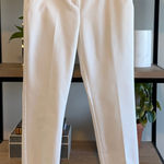 EXPRESS NWT Columnist Ankle Low-Rise White Woven Career Dress Pant Trouser, 4 Photo 0