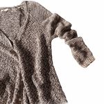 Joan Vass ⦠Cozy Longline Textured Knit Cardigan Sweater ⦠Marled Black + Cream Photo 1