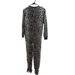 Nick & Nora  Women's Leopard Print Fleece Footed Pajamas Sleepwear One Piece M Photo 6