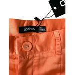Boohoo Orange Tall High Waist Satin Cargo Shorts Size 4 NEW Photo 1