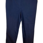 St. John  Sport Navy Straight Leg Pants Classic Tailored Stretch Workwear 10 Photo 0