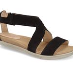 Ecco  Damara Black Leather Crossover Strap Sports Sandals EU 37 Photo 0