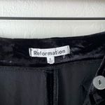Reformation Wes Velvet Wide Leg Pants Black Size 6 Photo 4