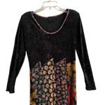 Handmade Vintage  Patchwork Whimsygoth  Hippie Maxi Dress Long Sleeve Velvet Photo 7