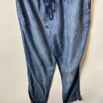 Cloth & Stone Anthropologie Miami One Shoulder Jumpsuit Shaded Chambray Ruffle S Photo 3