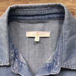 7 For All Mankind 7FAM Ruffled Button Front Denim Shirt Photo 4