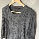 The Limited  Gray Wool Blend Cable knit Cuffed Sleeve size Medium Y2K Photo 2