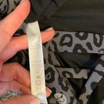 Boutique Gray & Black Animal Print Criss Cross Strap Sports Bra L Photo 4