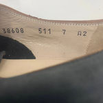 Salvatore Ferragamo ‎ Suede Oxford Lace Up Flats Black Brown Size 7 AA Photo 11