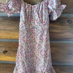 All Over Floral Ruffle Hem Dress Size M Photo 2