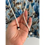 House of Harlow 1960 | Boho Ruffle Abstract Floral Top | Zoe Blue | Sz S Photo 6