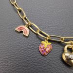 Coach  Gold Charm Necklace with Heart and Cherry Accents Photo 6
