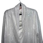 Show Me Your Mumu Oversized Longline Sequin Dance Blazer Jacket White Photo 4