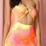 superdown Maeve Mini Dress in Orange Tie Dye XS Photo 0