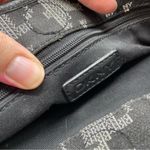 DKNY Black & White Printed Leather Trim Shoulder Handbag Purse Y2K Baguette Photo 7