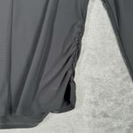 Clara Sunwoo Shirt Women XS Gray Ruched Slinky Office Preppy Neutral Minimalist Photo 4