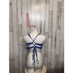 Zaful Blue Ribbed Crisscross Back Bikini Top Size Large US 12 Photo 3