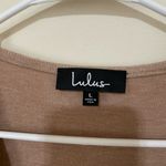 Lulus NWT  Tan Brown Long Sleeve Sweater Wrap Long Sleeve Bodysuit Size Large Photo 2