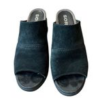 Sorel Joanie II Slide Sandal Black Suede Wedge Slip On Womens 9 Photo 1