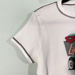 Hanes Vtg Y2K Women's White Old Cars Graphics Short Sleeve Tee Size M Photo 5