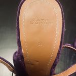 ZARA NWT Velvet Platform Sandals with Bow Detail - Women 36 (6) - Purple Photo 7
