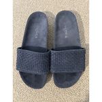 Anthropologie J / Slides Naomi Woven Leather Sandal EUC Slate Blue 6 Photo 4