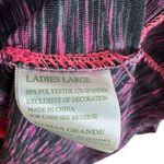 Tangerine  Pink Black Space Dye Hooded Lightweight Athletic Pullover Top Size L Photo 5