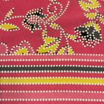 Ruby Rd . Women’s pink, yellow, white floral 3/4 sleeve top raised white dot Sz M Photo 5