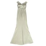 Katie May  Women’s Liu Off Shoulder Light Green Twist Front Formal Maxi Dress S Photo 6