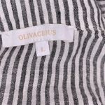 Olivaceous  striped linen top size large Photo 7