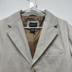 st. john's bay Business Casual Blazer Men Medium Khaki Tan Suit Sport Coat Jacket Photo 3