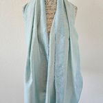 Liz Claiborne  Silk Blend Light Blue Wide Neck Scarf Wrap With Tassels Photo 1