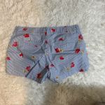Old Navy  Womens Blue Stripe Floral Print Everyday Chino Shorts Size 30 Photo 3