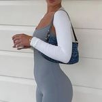 White Fox Boutique Clearly Into You Ribbed Playsuit - Grey Photo 0