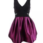 XScape  Black and Purple Sleeveless Dress Photo 0