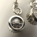 Christian Dior Dior Silver Tone Dangle Drop Earrings Rhinestone Accent Designer Jewelry Photo 2