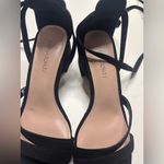 Cynthia Rowley  Ankle Wrap Block Heel Shoes Sandals Black Size 8 New Photo 2