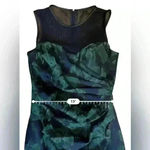 Teri Jon Rickie Freeman Green & Black Stretch Ruched Cocktail Dress NWT 6 Photo 7