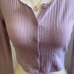 SheIn  Lavender Ribbed Crop Top Photo 1