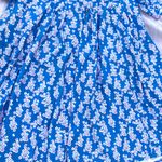 Eshakti Custom Blue Cherry Blossom Dress Half Sleeve Scoop Neck Fit Flare 4X Photo 4