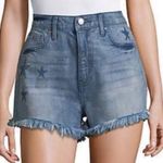 Lord & Taylor Desing Lab High waisted Frayed hem Denim Jean Shorts Beach Size 26 Blue Photo 8