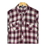 Kut From The Kloth  Plaid‎ Snap Down Shirt Roll Tab Women Size Medium Petite Photo 2