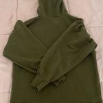 Madewell olive green pleat balloon sleeves cotton hoodie sweatshirt, size XS Photo 14
